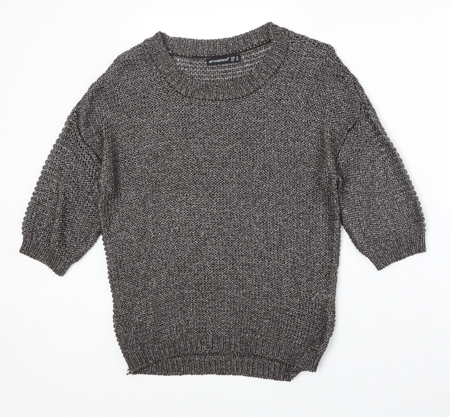 Atmosphere Womens Brown Round Neck Acrylic Pullover Jumper Size 10
