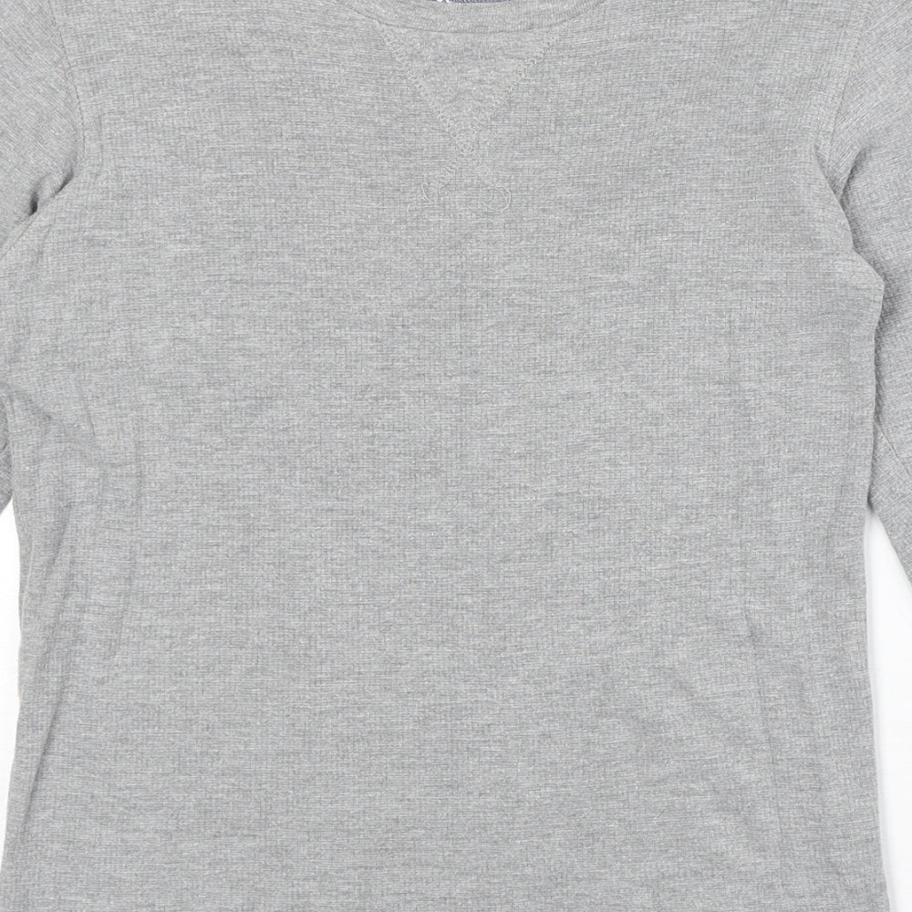 Industrialise Mens Grey Cotton T-Shirt Size XS Round Neck