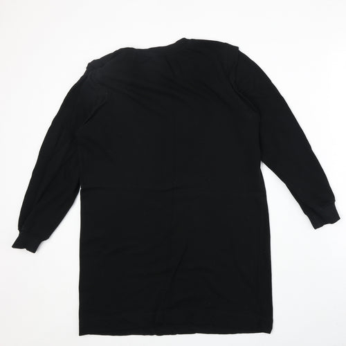 F&F Womens Black Round Neck Polyester Pullover Jumper Size 10