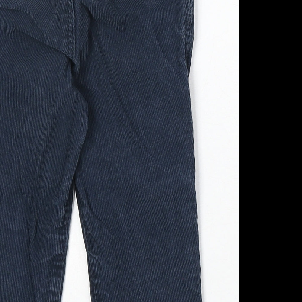 H&M Boys Blue 100% Cotton Capri Trousers Size 12-18 Months Button