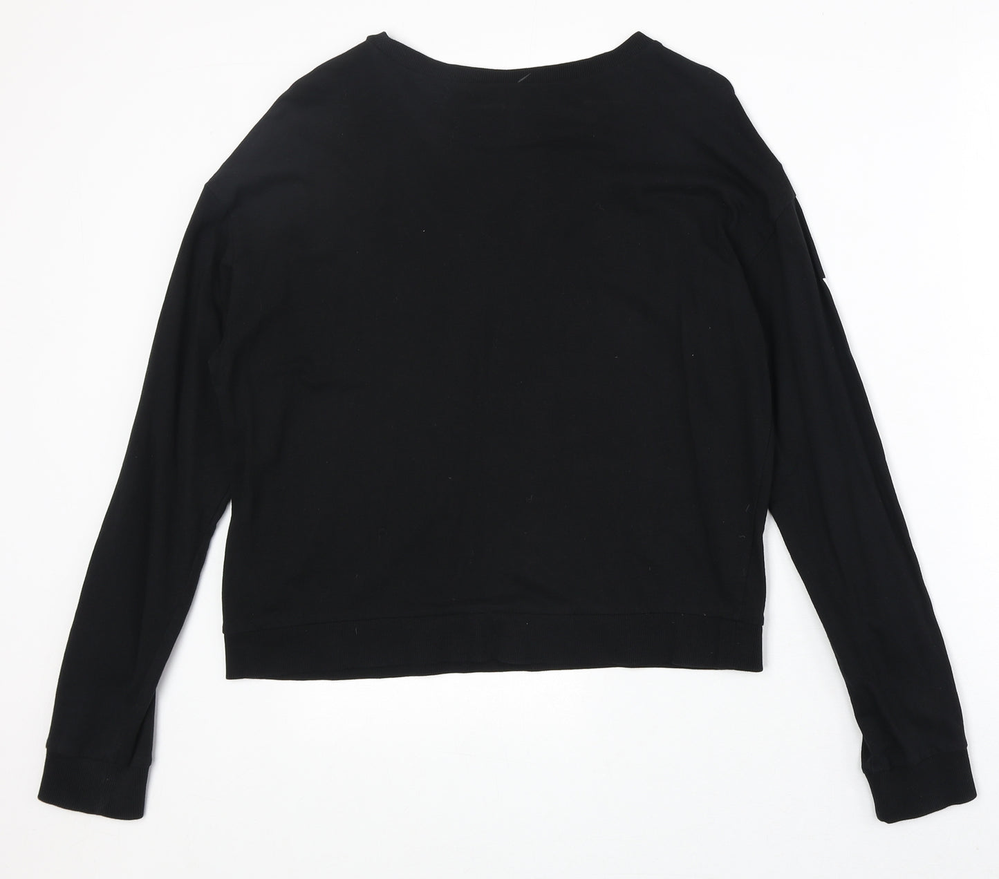 H&M Womens Black 100% Cotton Pullover Sweatshirt Size M Pullover - N.Y.C U.S.A