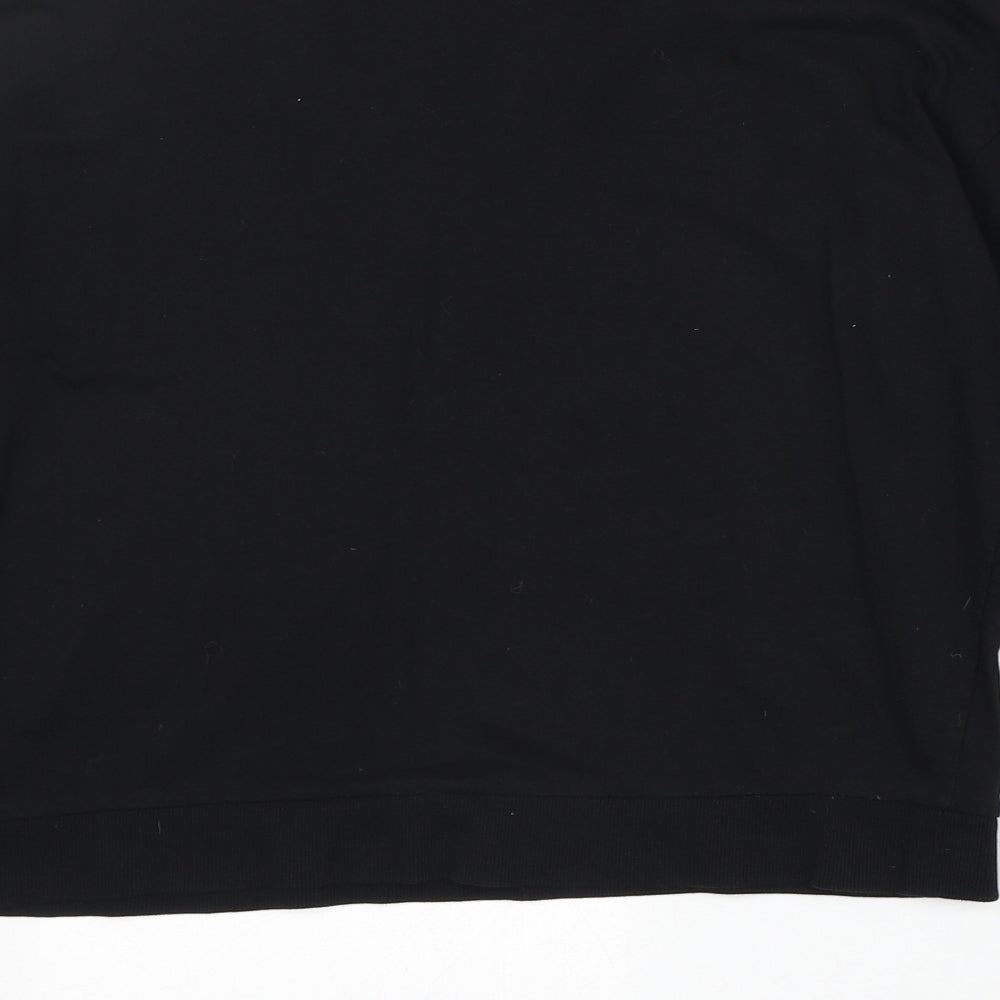 H&M Womens Black 100% Cotton Pullover Sweatshirt Size M Pullover - N.Y.C U.S.A