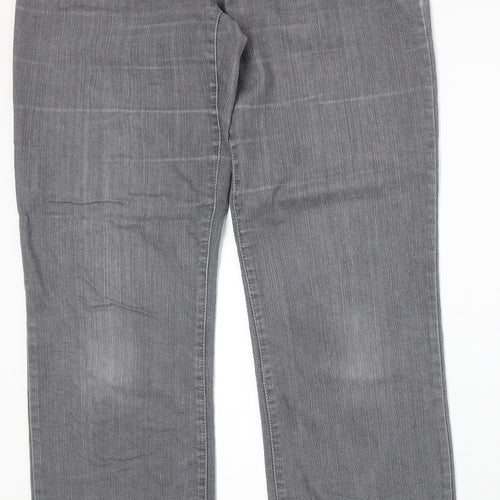 New Collection Womens Green Cotton Straight Jeans Size 10 Regular Zip