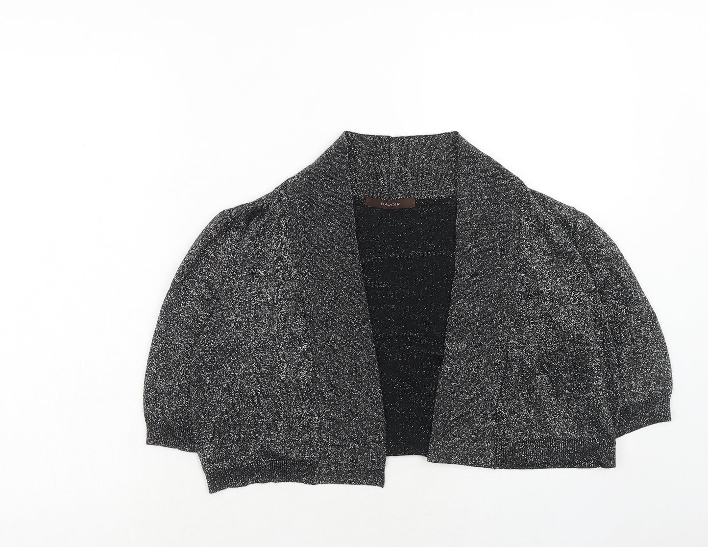 Savoir Womens Silver V-Neck Viscose Cardigan Jumper Size 18
