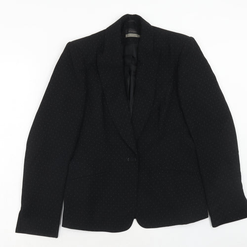 Principles Womens Black Polyester Jacket Suit Jacket Size 12