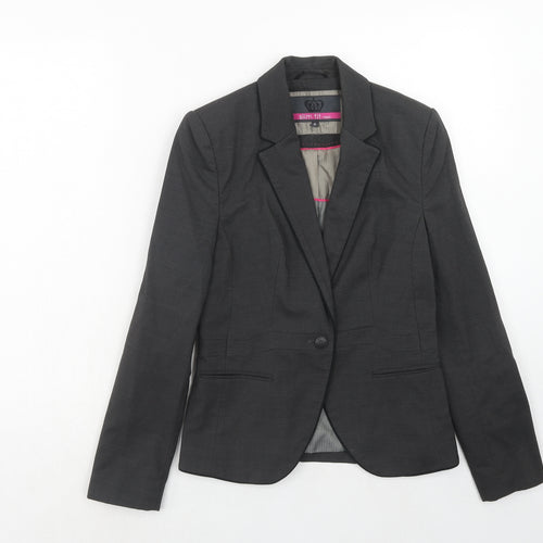 NEXT Womens Grey Polyester Jacket Blazer Size 6