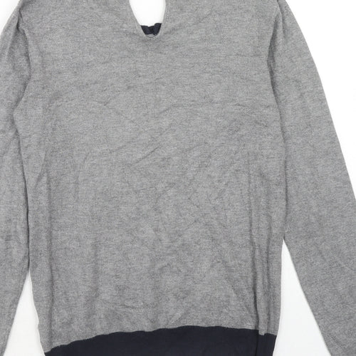 Greencoast Womens Grey Collared Viscose Pullover Jumper Size 8