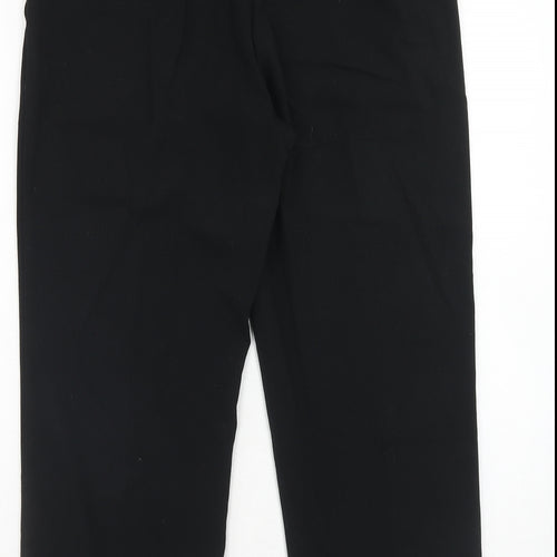 Marks and Spencer Womens Black Polyester Trousers Size 12 Regular Hook & Eye