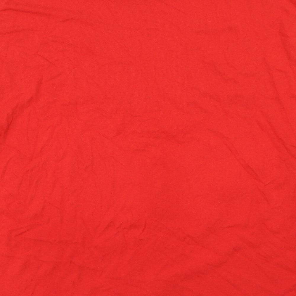 Gildan Mens Red Cotton T-Shirt Size 4XL Round Neck - Size 5XL Wales Rugby
