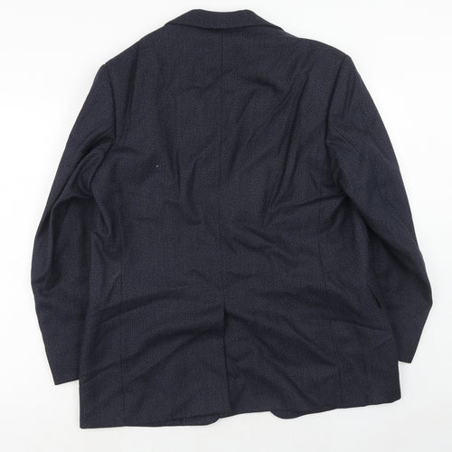 Preworn Mens Blue Polyester Jacket Suit Jacket Size 42 Regular