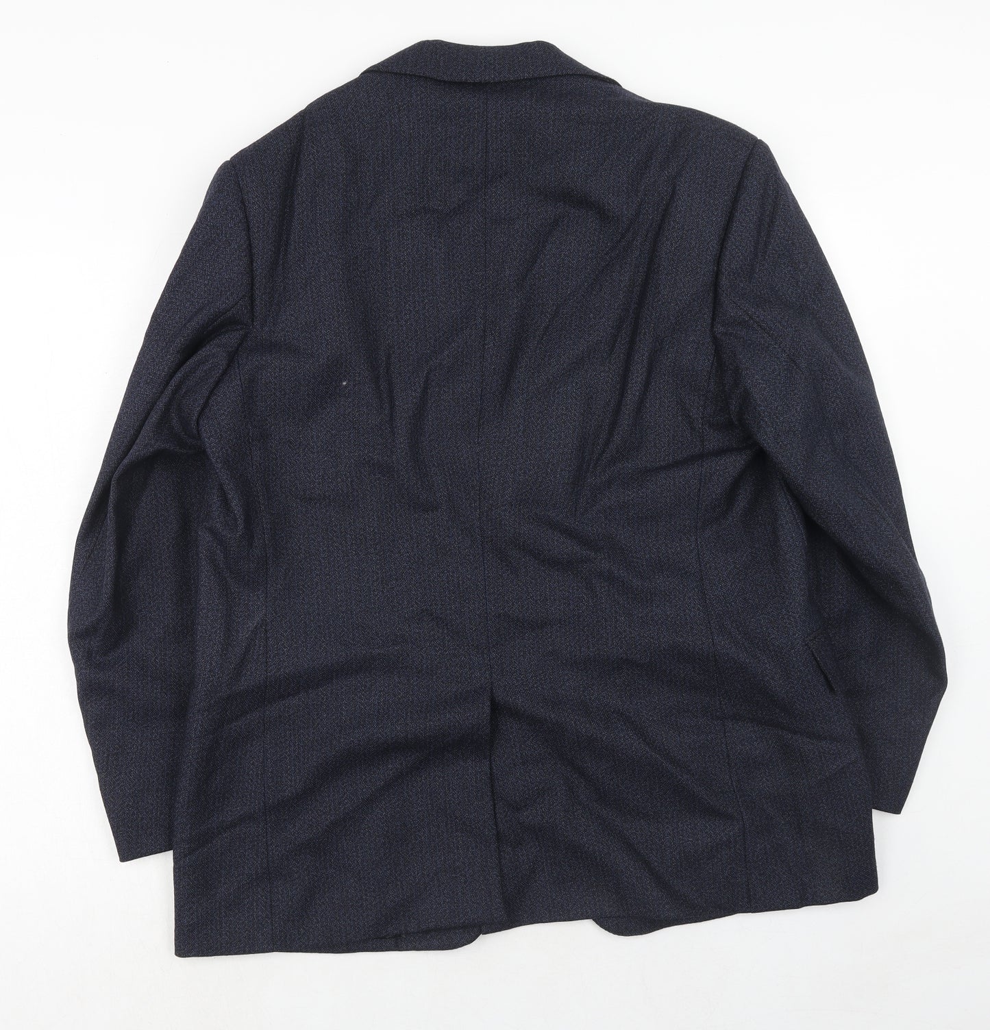 Preworn Mens Blue Polyester Jacket Suit Jacket Size 42 Regular