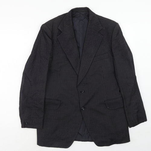 Hepton Mens Blue Striped Wool Jacket Suit Jacket Size 40 Regular