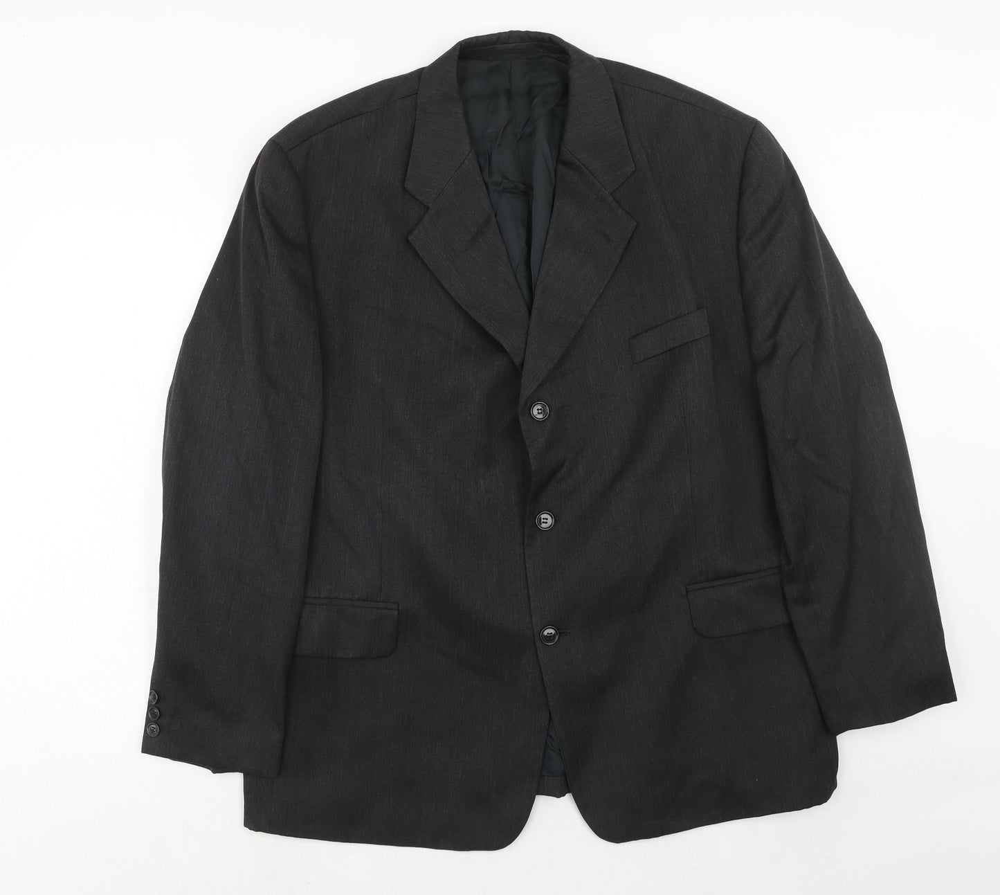 Horne Brothers Mens Grey Polyester Jacket Suit Jacket Size 46 Regular