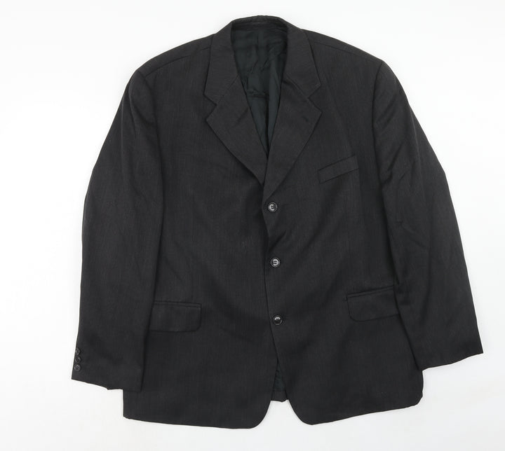 Horne Brothers Mens Grey Polyester Jacket Suit Jacket Size 46 Regular