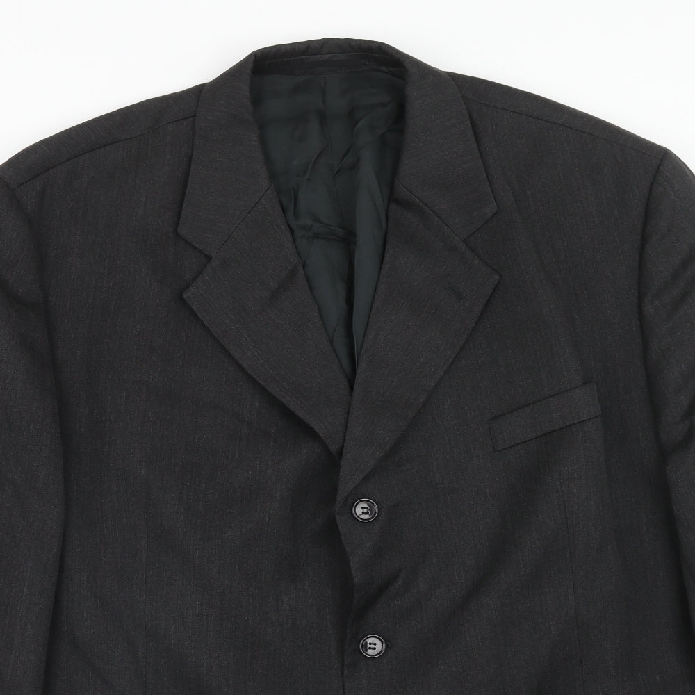 Horne Brothers Mens Grey Polyester Jacket Suit Jacket Size 46 Regular