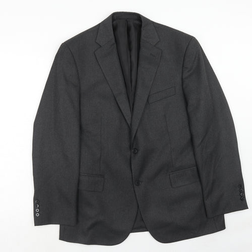 Marks and Spencer Mens Grey Polyester Jacket Suit Jacket Size 42 Regular