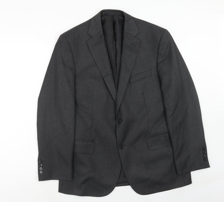Marks and Spencer Mens Grey Polyester Jacket Suit Jacket Size 42 Regular