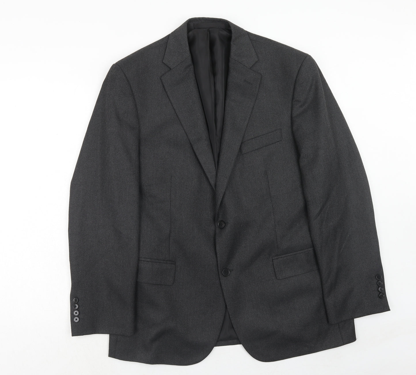Marks and Spencer Mens Grey Polyester Jacket Suit Jacket Size 42 Regular