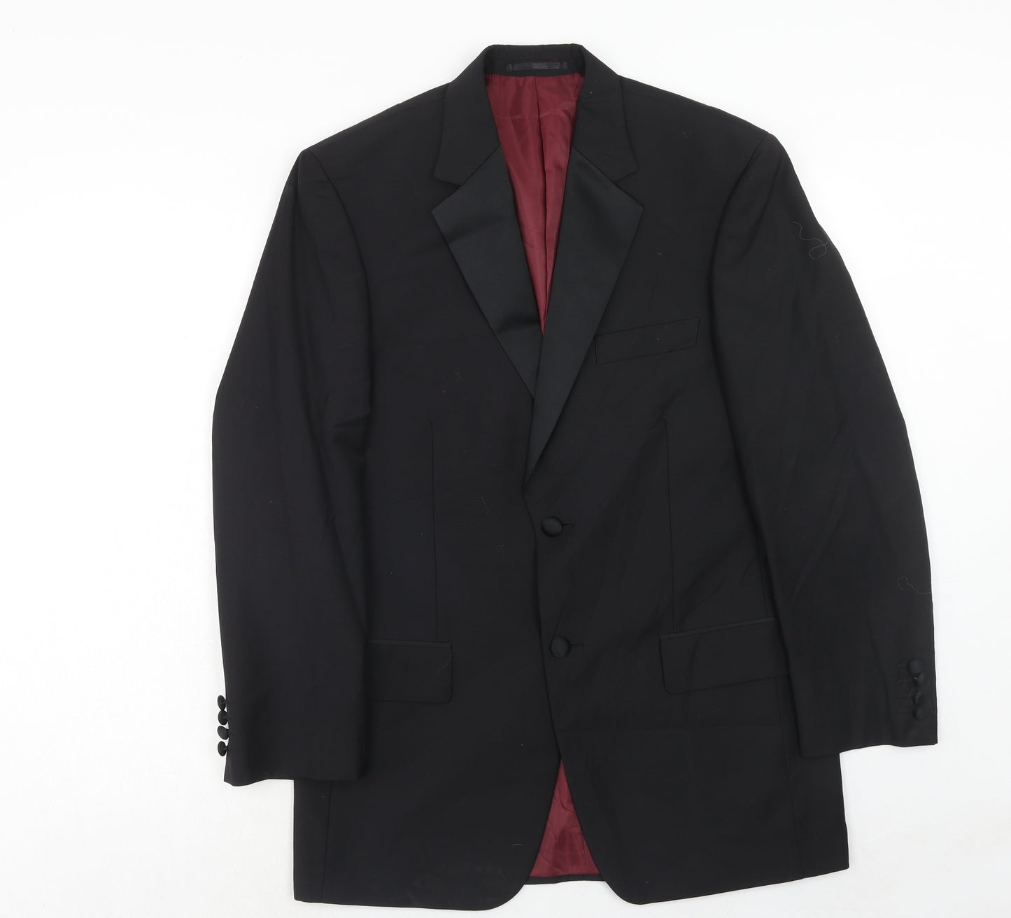 Scott & Taylor Mens Black Polyester Jacket Suit Jacket Size 38 Regular
