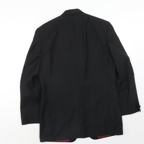 Scott & Taylor Mens Black Polyester Jacket Suit Jacket Size 38 Regular