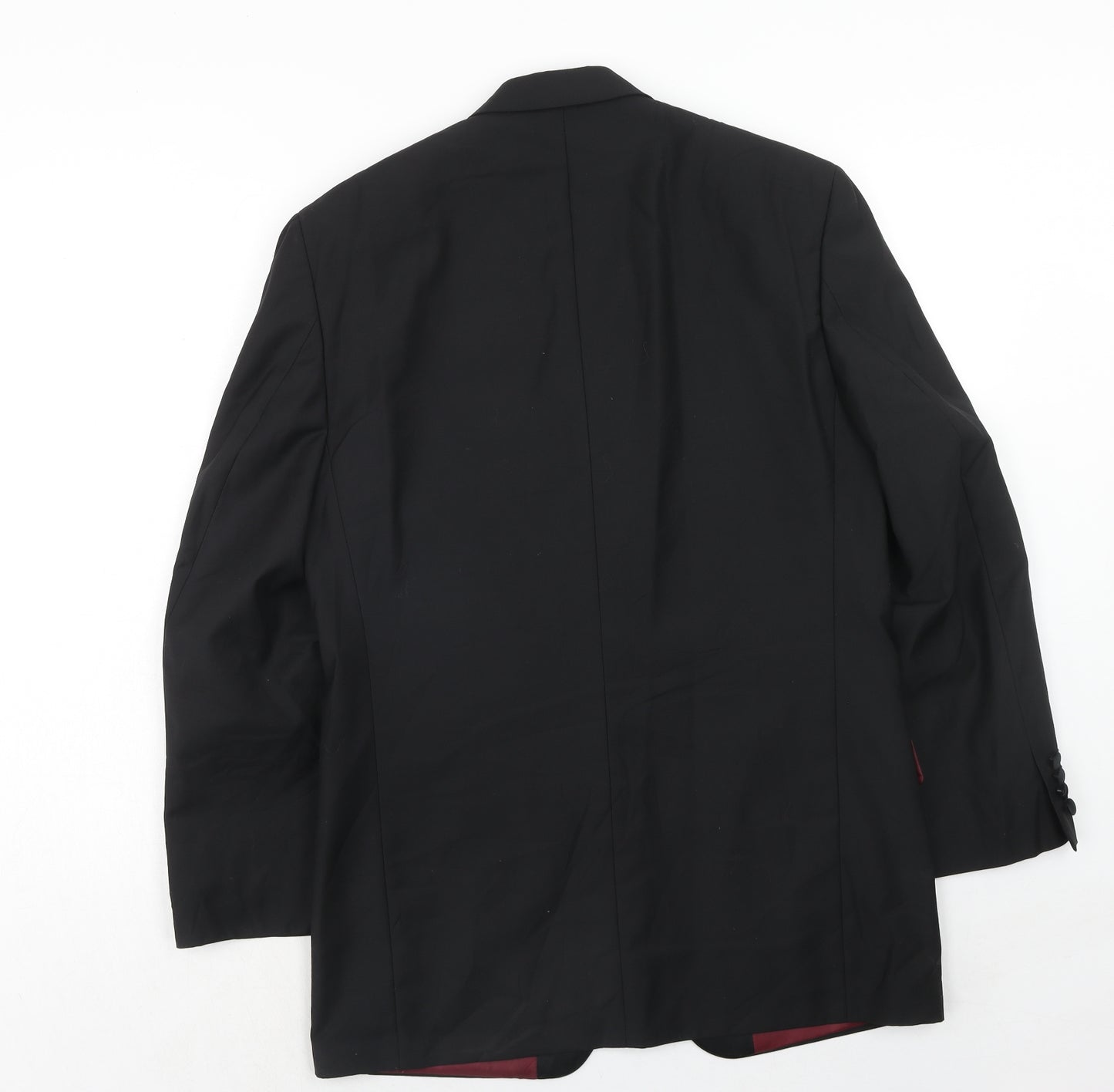 Scott & Taylor Mens Black Polyester Jacket Suit Jacket Size 38 Regular