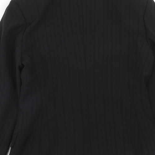 Zero Womens Black Polyester Jacket Blazer Size 8