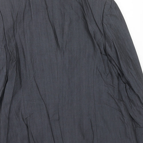 NEXT Womens Blue Viscose Jacket Suit Jacket Size 14 - Five-Button Jacket Sleeve