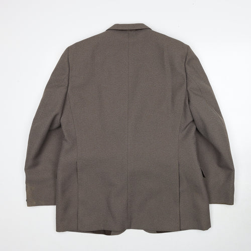 GreenWoods Mens Grey Polyester Jacket Suit Jacket Size 44 Regular