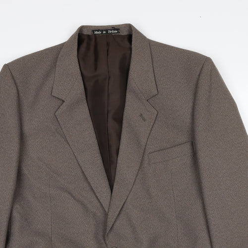 GreenWoods Mens Grey Polyester Jacket Suit Jacket Size 44 Regular