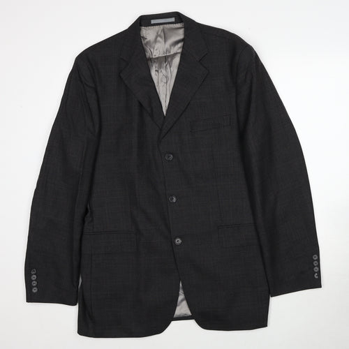 British Tailor Mens Grey Wool Jacket Suit Jacket Size 42 Regular