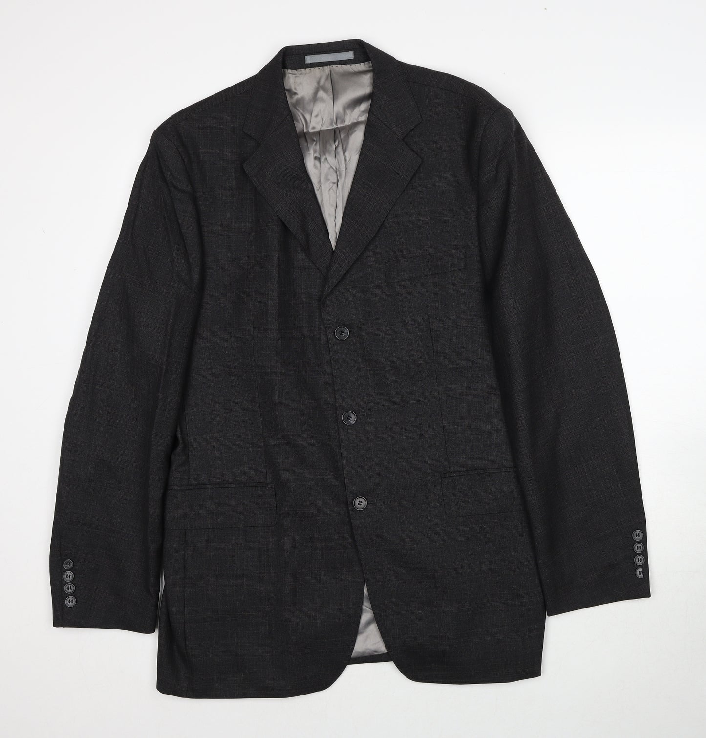 British Tailor Mens Grey Wool Jacket Suit Jacket Size 42 Regular