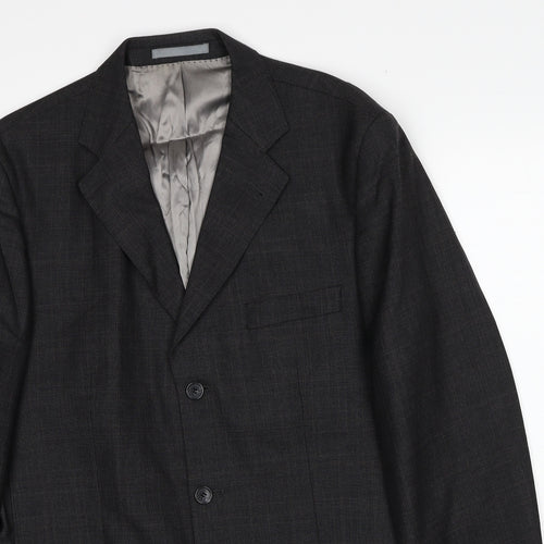 British Tailor Mens Grey Wool Jacket Suit Jacket Size 42 Regular