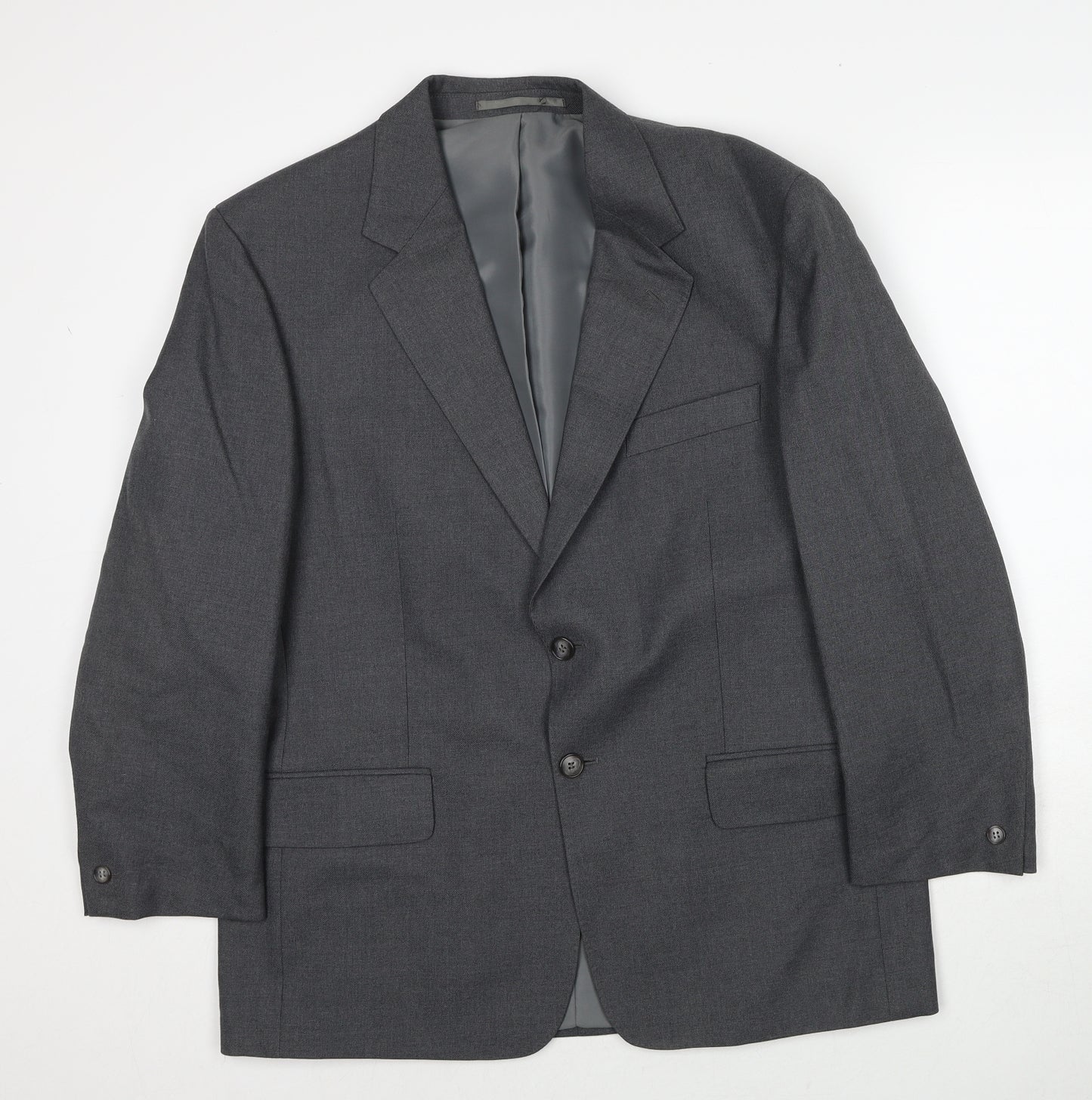 Brook Taverner Mens Grey Polyester Jacket Suit Jacket Size 40 Regular