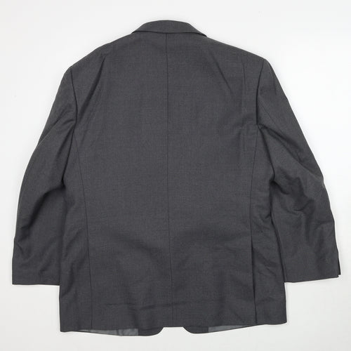 Brook Taverner Mens Grey Polyester Jacket Suit Jacket Size 40 Regular