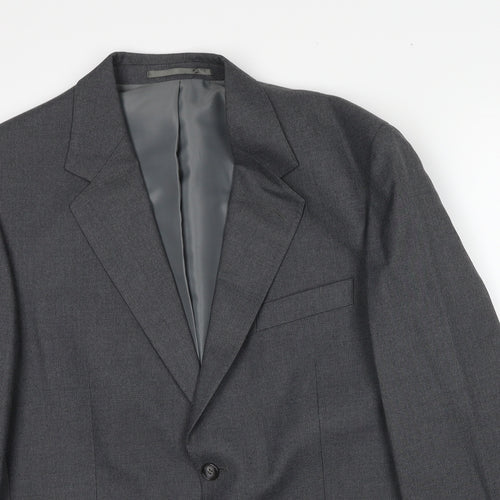 Brook Taverner Mens Grey Polyester Jacket Suit Jacket Size 40 Regular