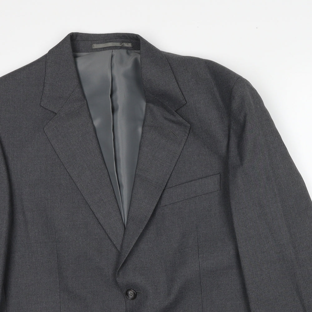 Brook Taverner Mens Grey Polyester Jacket Suit Jacket Size 40 Regular
