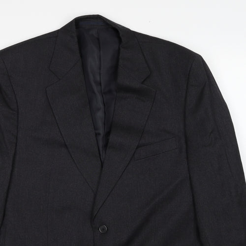 GreenWoods Mens Grey Wool Jacket Suit Jacket Size 40 Regular