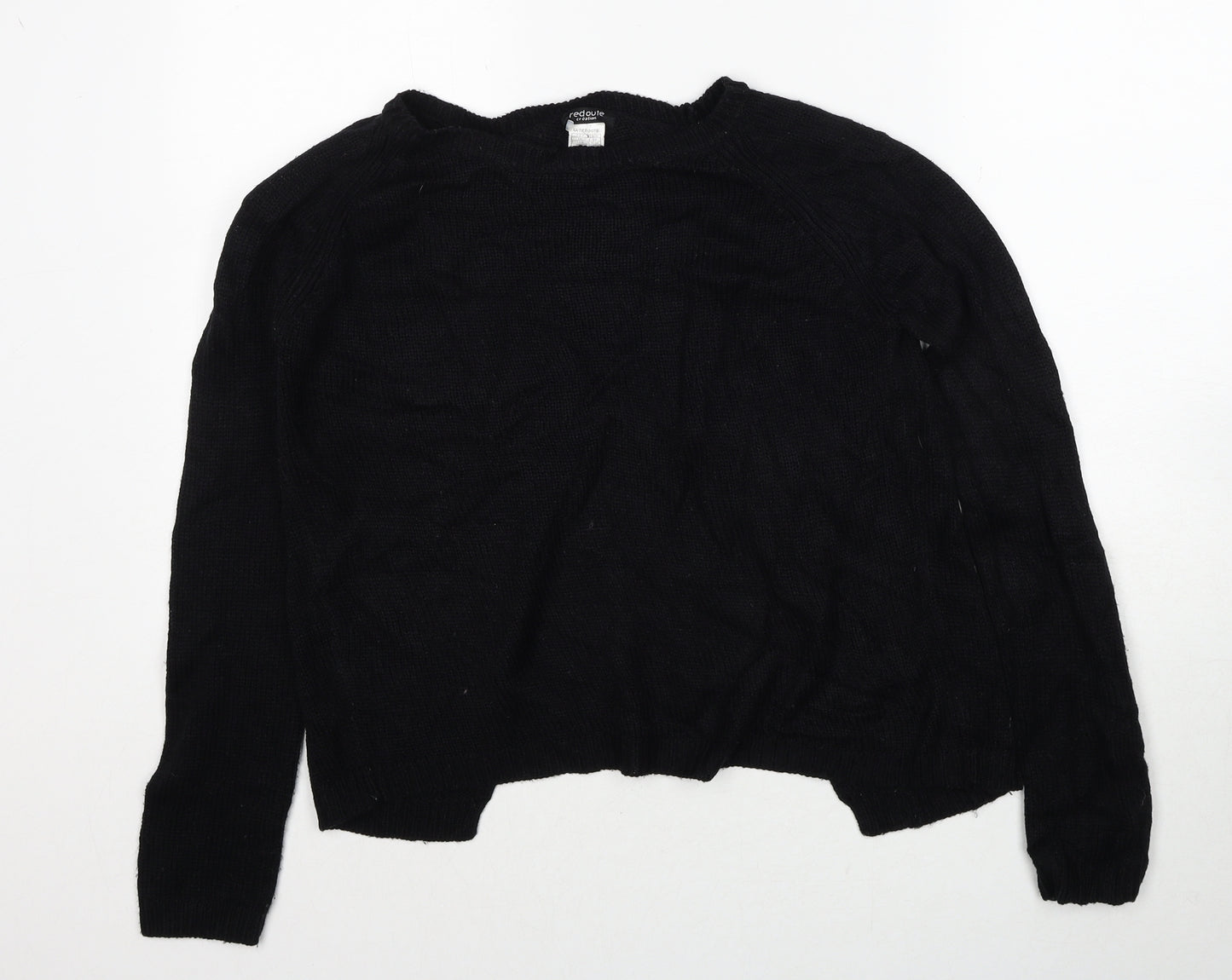 La Redoute Womens Black Round Neck Acrylic Pullover Jumper Size 6 - Size 6-8