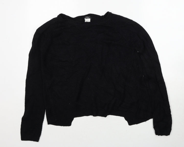 La Redoute Womens Black Round Neck Acrylic Pullover Jumper Size 6 - Size 6-8