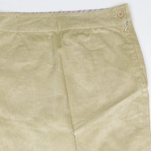 Peter Christian Womens Beige Cotton A-Line Skirt Size 12 Zip