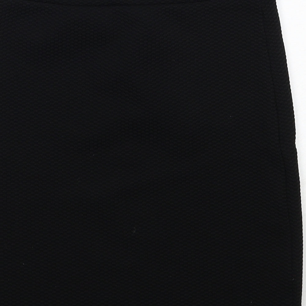 New Look Womens Black Polyester A-Line Skirt Size 8