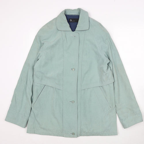 BHS Womens Blue Overcoat Coat Size 10 Zip