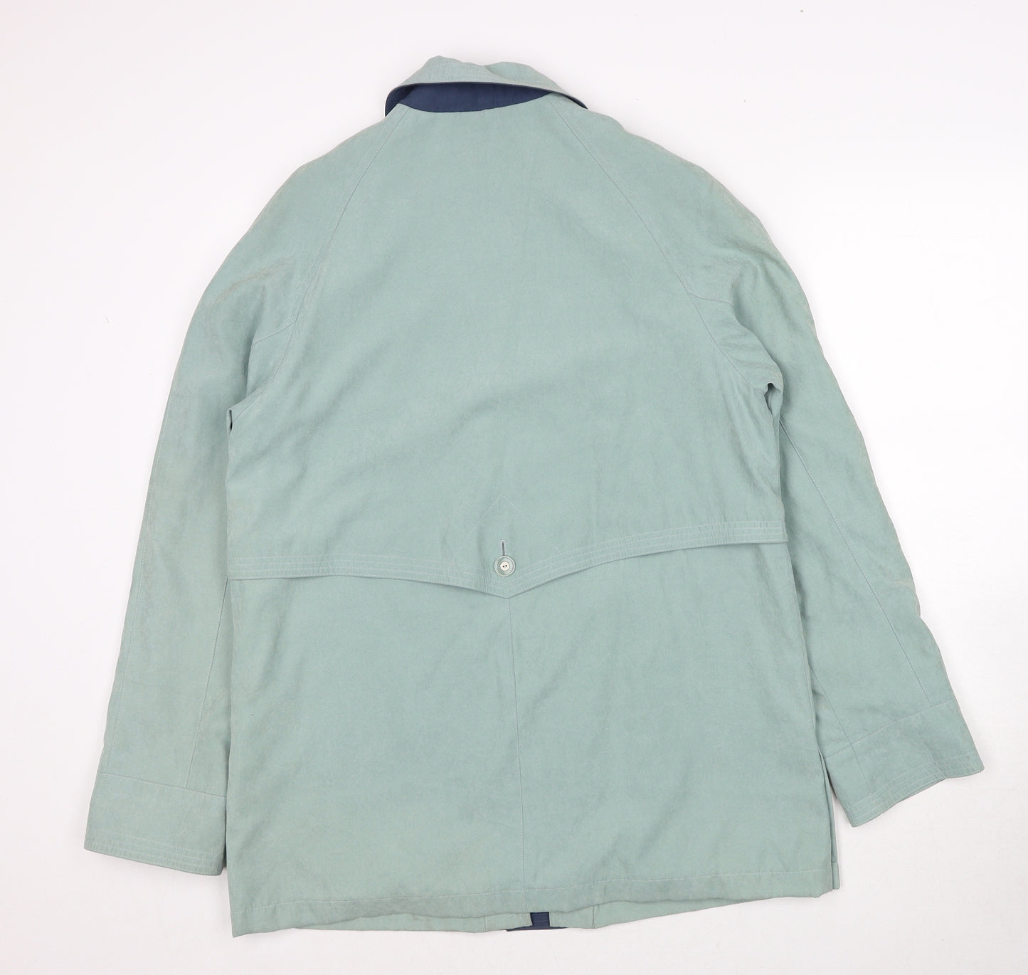 BHS Womens Blue Overcoat Coat Size 10 Zip