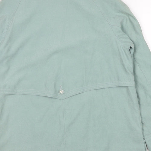 BHS Womens Blue Overcoat Coat Size 10 Zip
