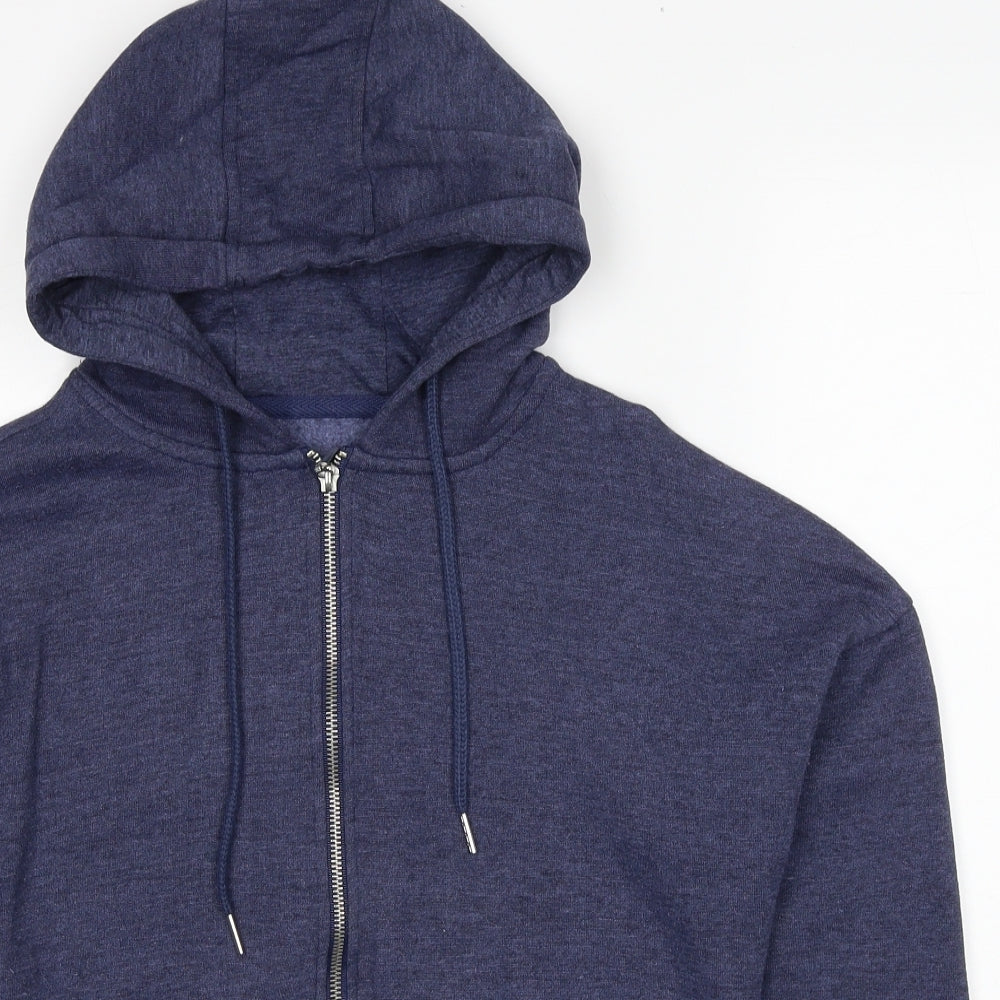 Atmosphere Womens Blue Polyester Full Zip Hoodie Size 6 Zip