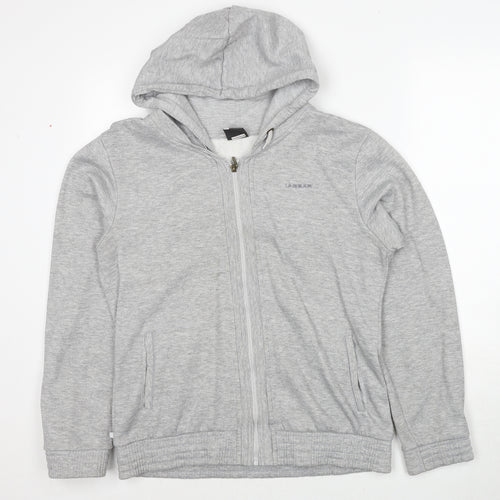 LA Gear Womens Grey Polyester Full Zip Hoodie Size 14 Zip