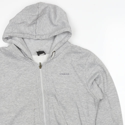 LA Gear Womens Grey Polyester Full Zip Hoodie Size 14 Zip