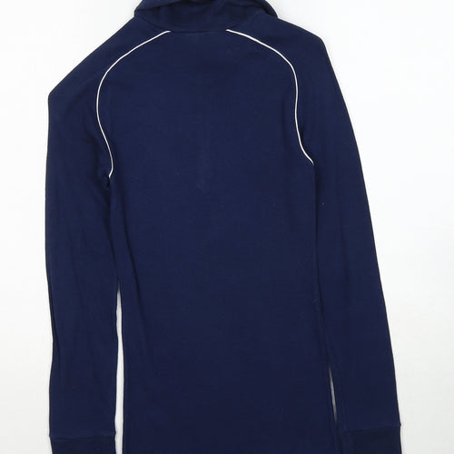 Medico Fashion Womens Blue Cotton Pullover Sweatshirt Size 8 Zip