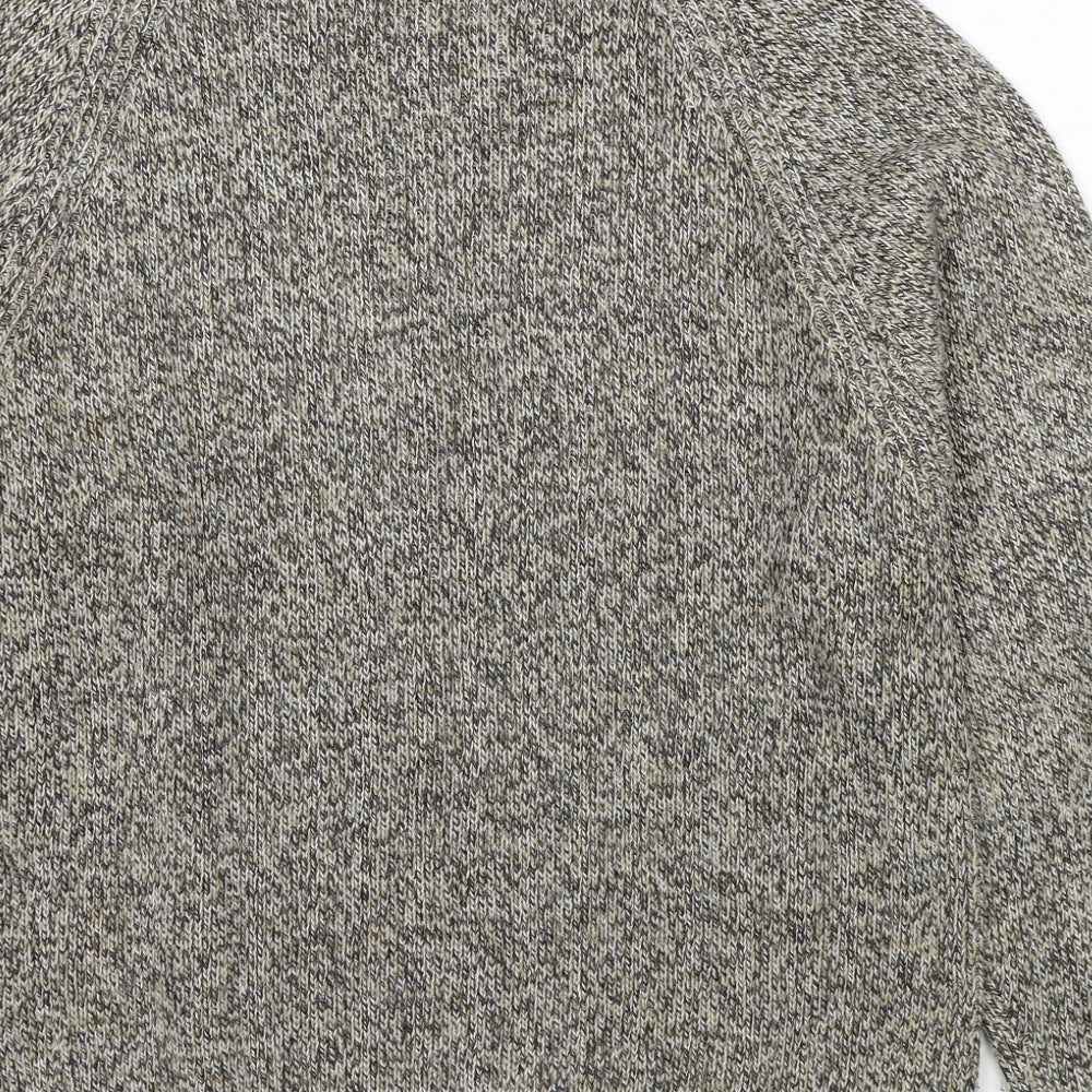 Private Member Mens Beige Round Neck Acrylic Pullover Jumper Size M Long Sleeve