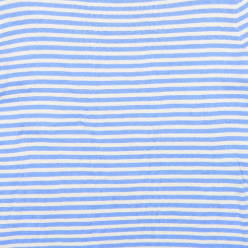 Gap Womens Blue Round Neck Striped Polyester Pullover Jumper Size XS